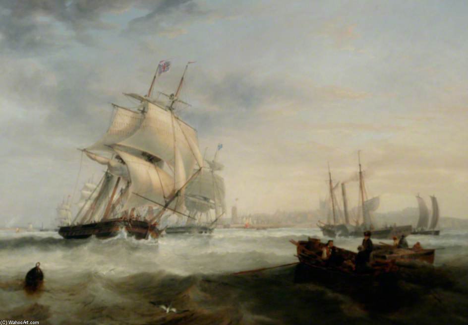 Shipping Off Hartlepool, Tees Valley — John Wilson Carmichael