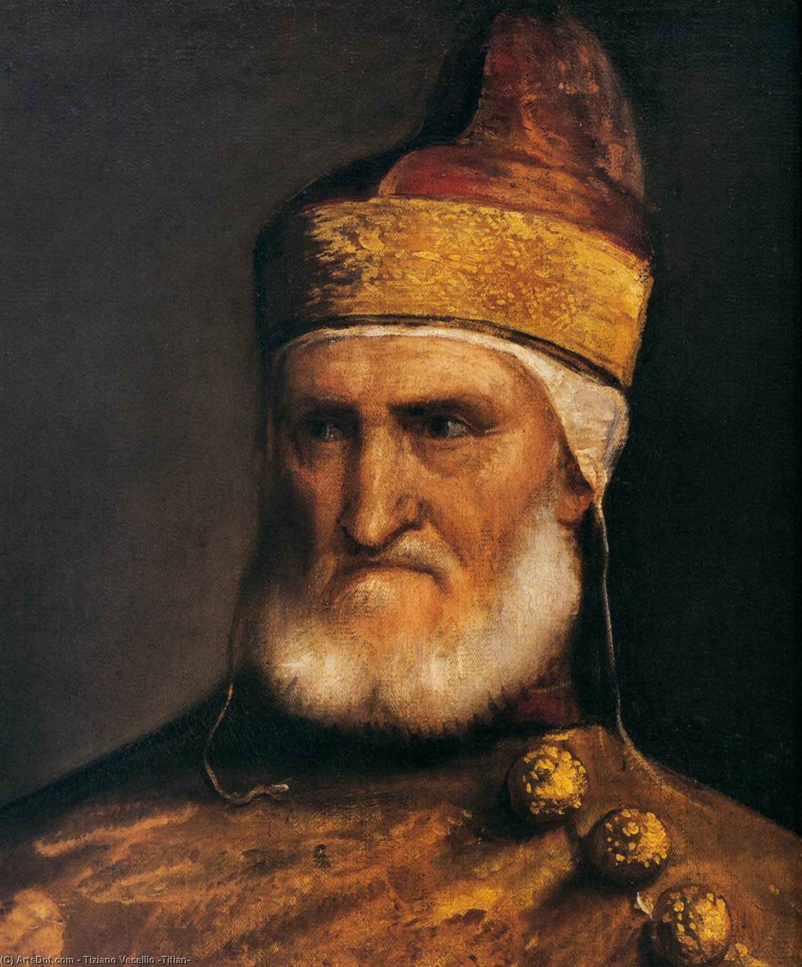 Portret Doža Andrea Grittija (detalj) — Tiziano