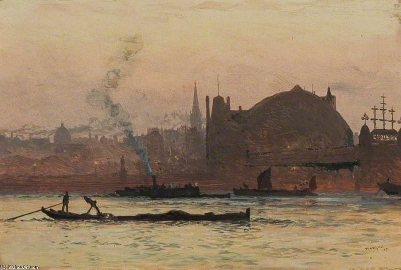 The Thames Near Charing Cross, London — William Lionel Wyllie
