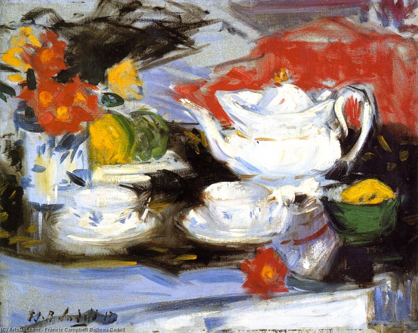 Still Life With White Teapot — Francis Campbell Bolleau Cadell