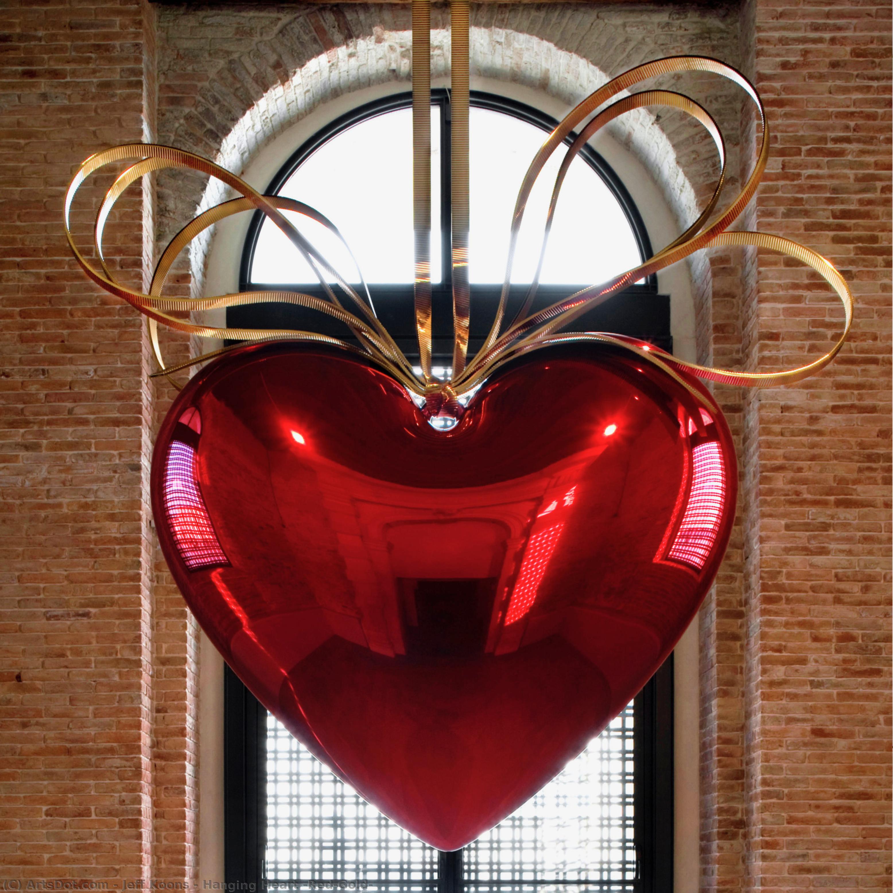 Hanging Heart (red/gold) — Džef Kuns