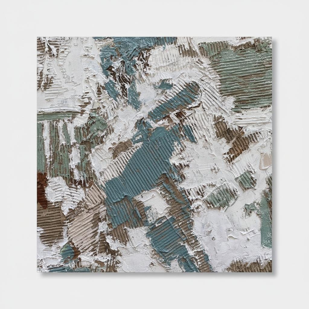 Fragmented Strata Of Slate And Sage In A Monumental Tectonic Study — David Moreau