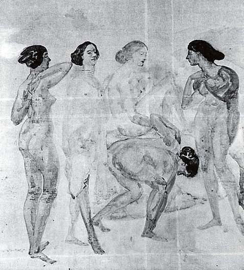 Daughters Of Arathusa, (painting) — Arthur B. Davies