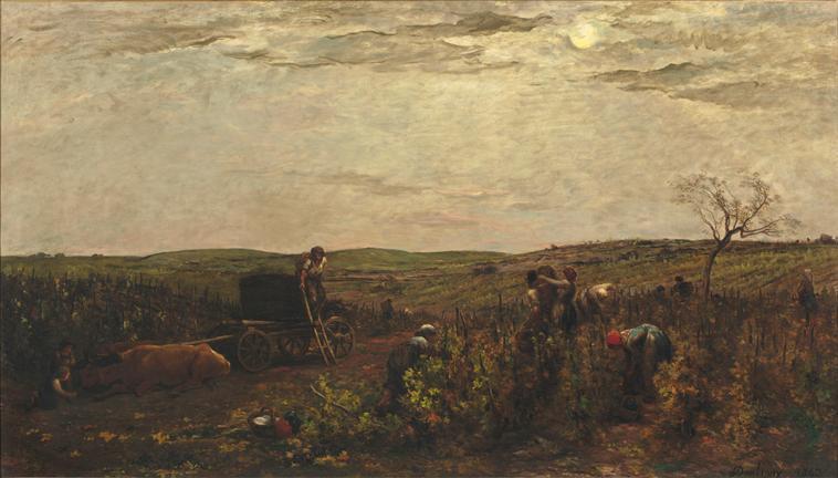 Les Vendanges En Bourgogne (vineyards In Burgundy) — Charles-françois Daubigny