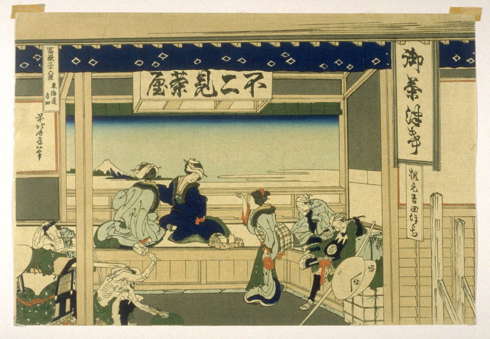 Fuji From A Tea House At Yoshida — Katsushika Hokusai