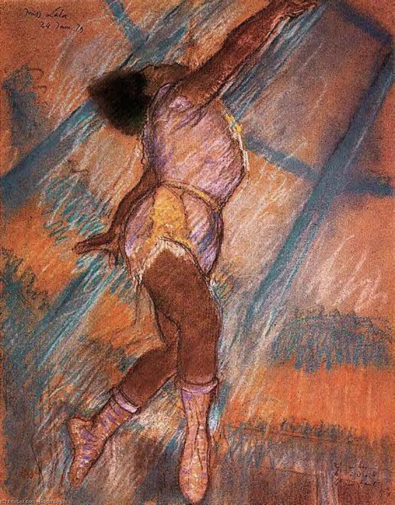 Estudio Para 'la La En El Cirque Fernando' — Hilaire-germain-edgar Degas