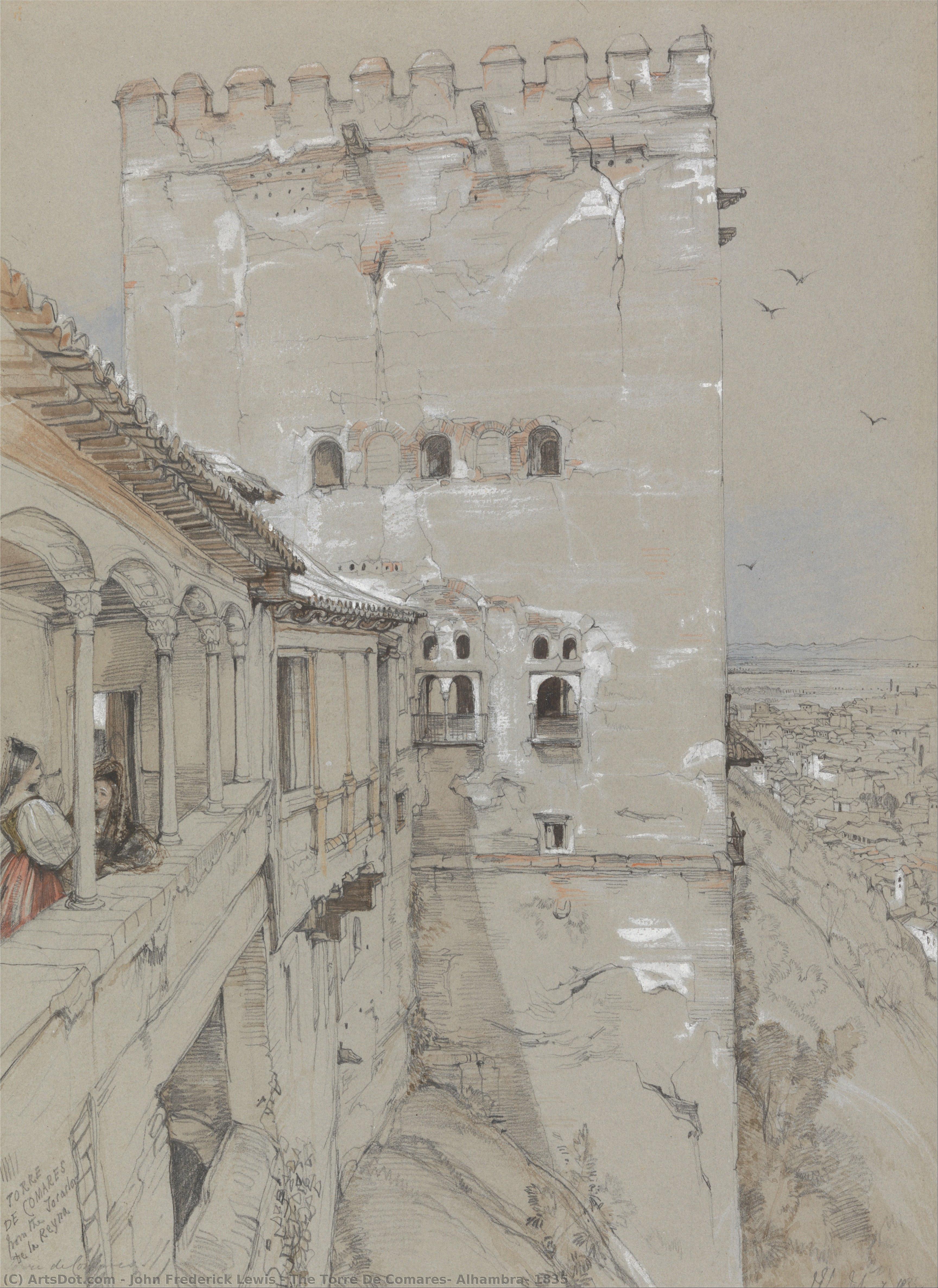 The Torre De Comares, Alhambra, 1835 — John Frederick Lewis