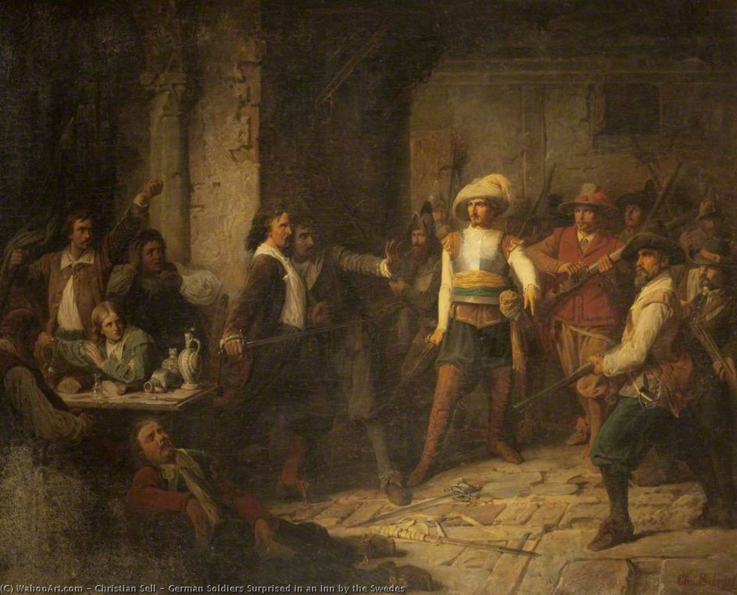 German Soldiers Surprised In An Inn By The Swedes — Christian Sell