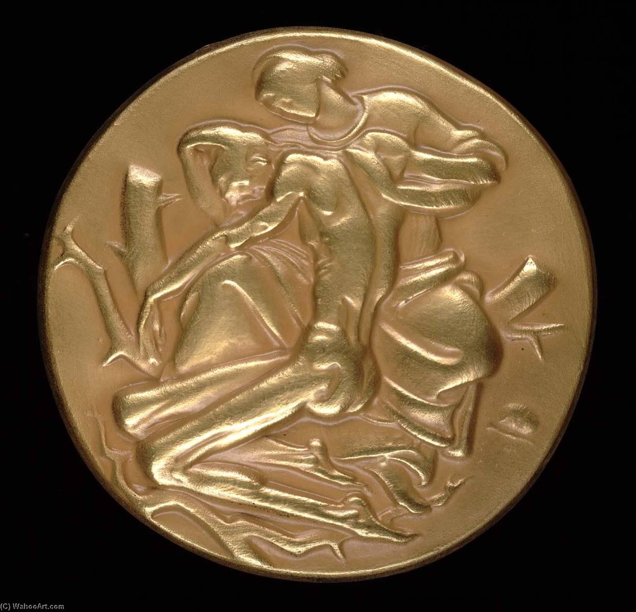 Male And Female Figure Medal — Anthony De Francisci
