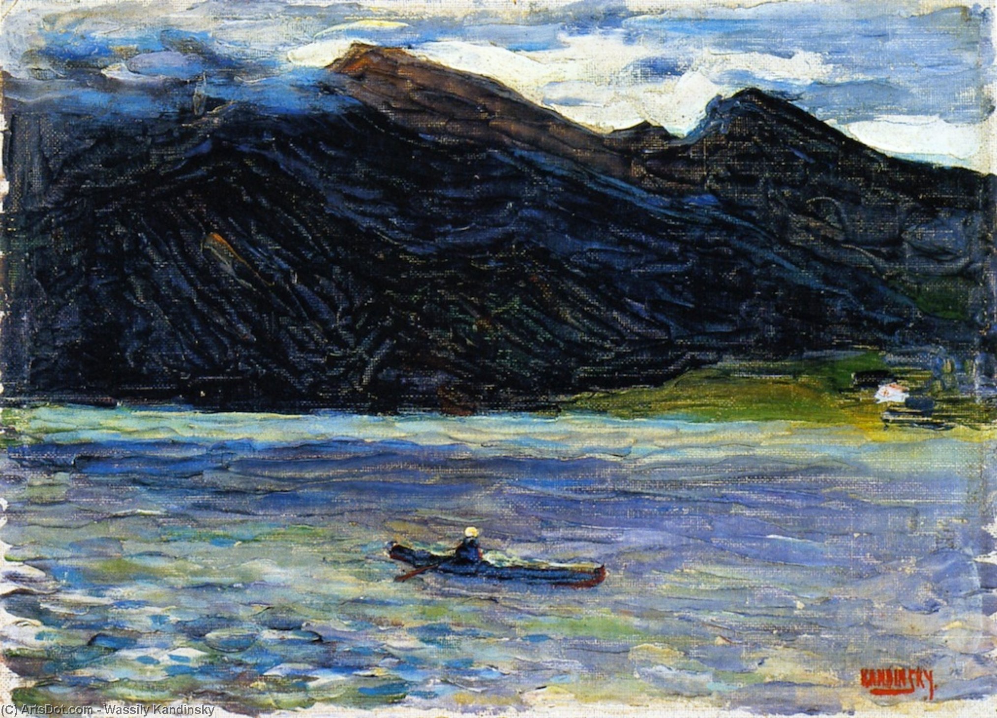 Kochel - Lake With Boat — Wassily Wassilyevich Kandinsky
