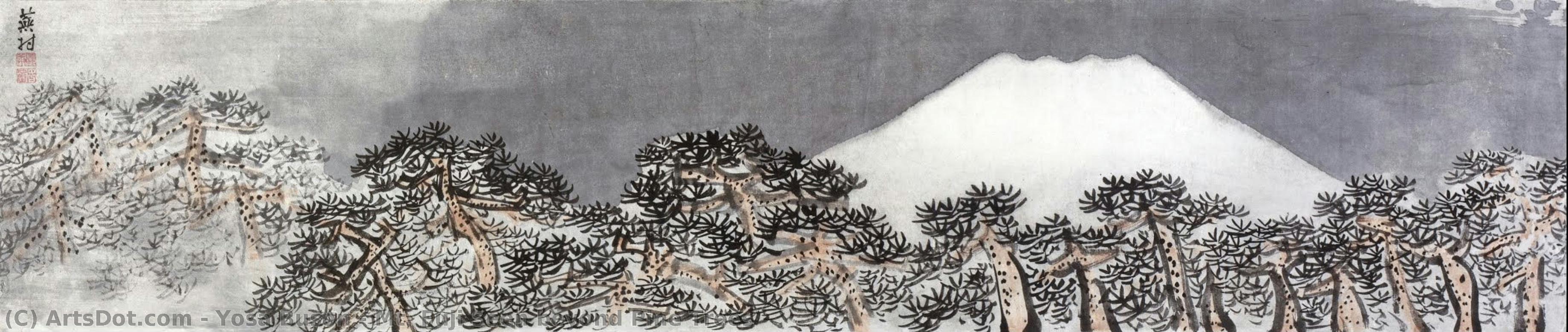 Mt. Fuji Seen Beyond Pine Trees — Yosa Buson