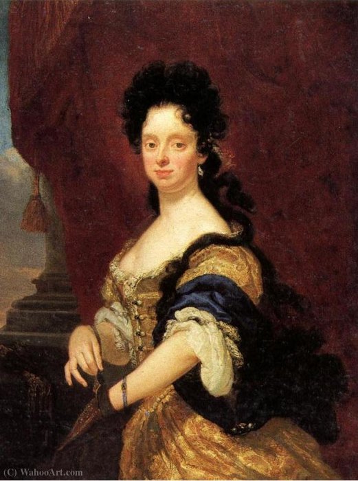 Portrait Of Anna Maria Luisa De' Medici, Electress Palatine — Niccolò Cassana