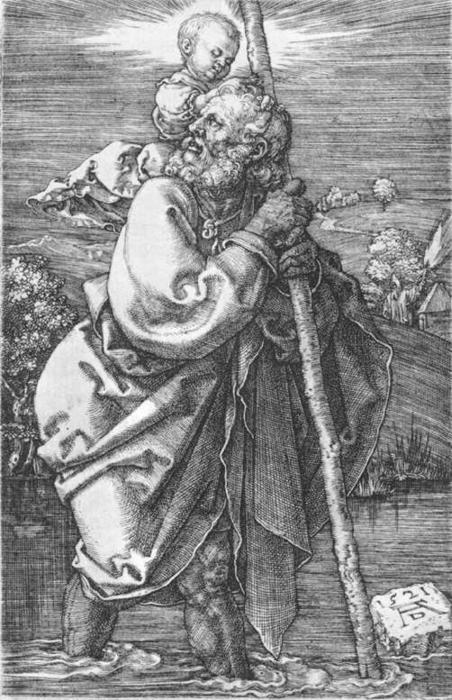 San Cristóbal Mirando A La Izquierda — Albrecht Dürer