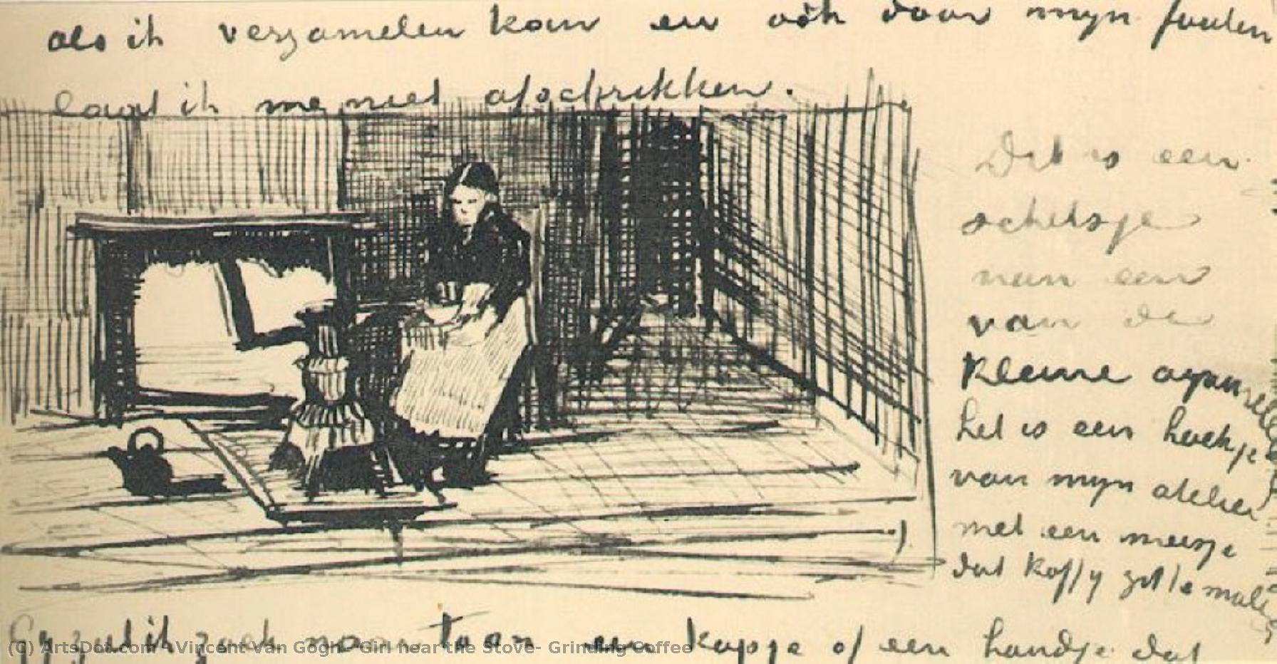 La Chica Cerca Del Horno, Moliendo Café — Vincent Willem Van Gogh