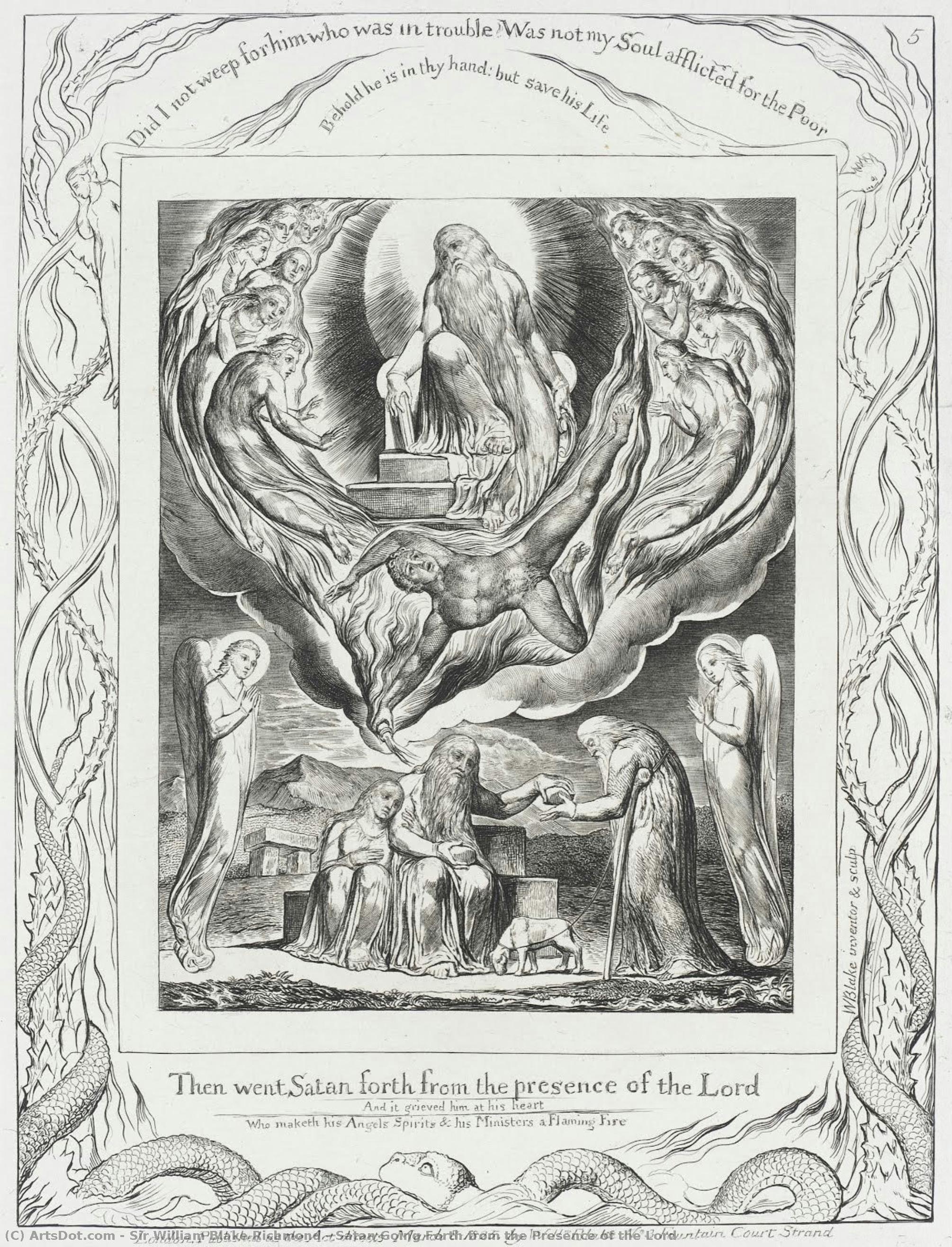 Satan Going Forth From The Presence Of The Lord — Sir William Blake Richmond