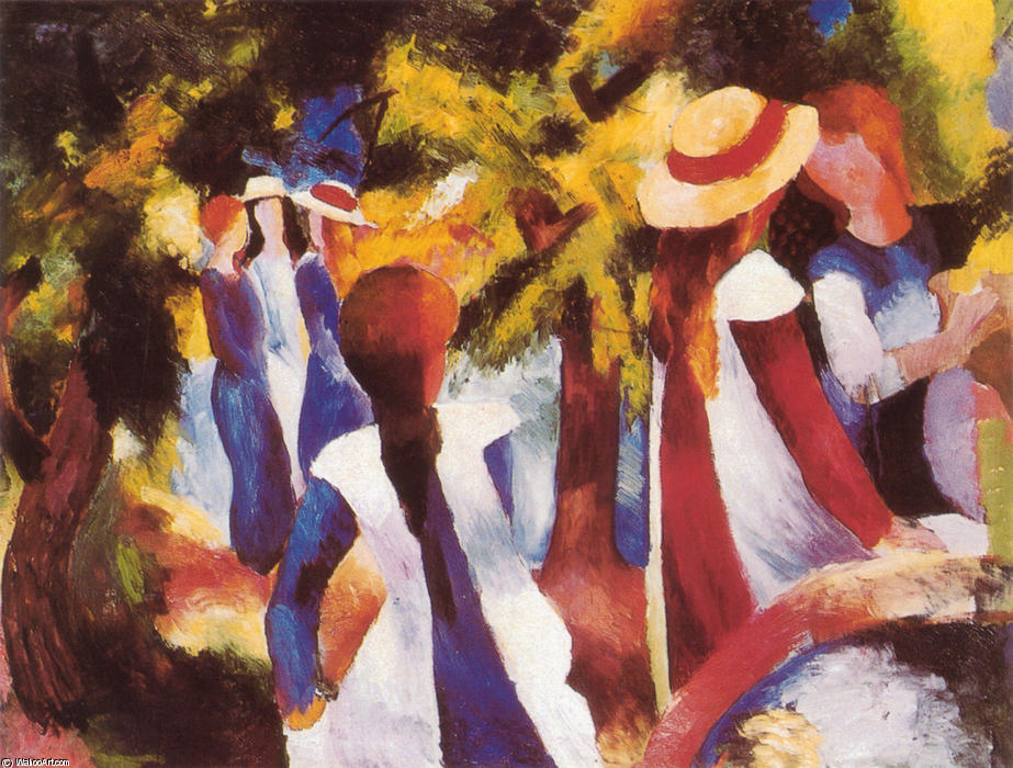 Girls Under Trees — August Macke