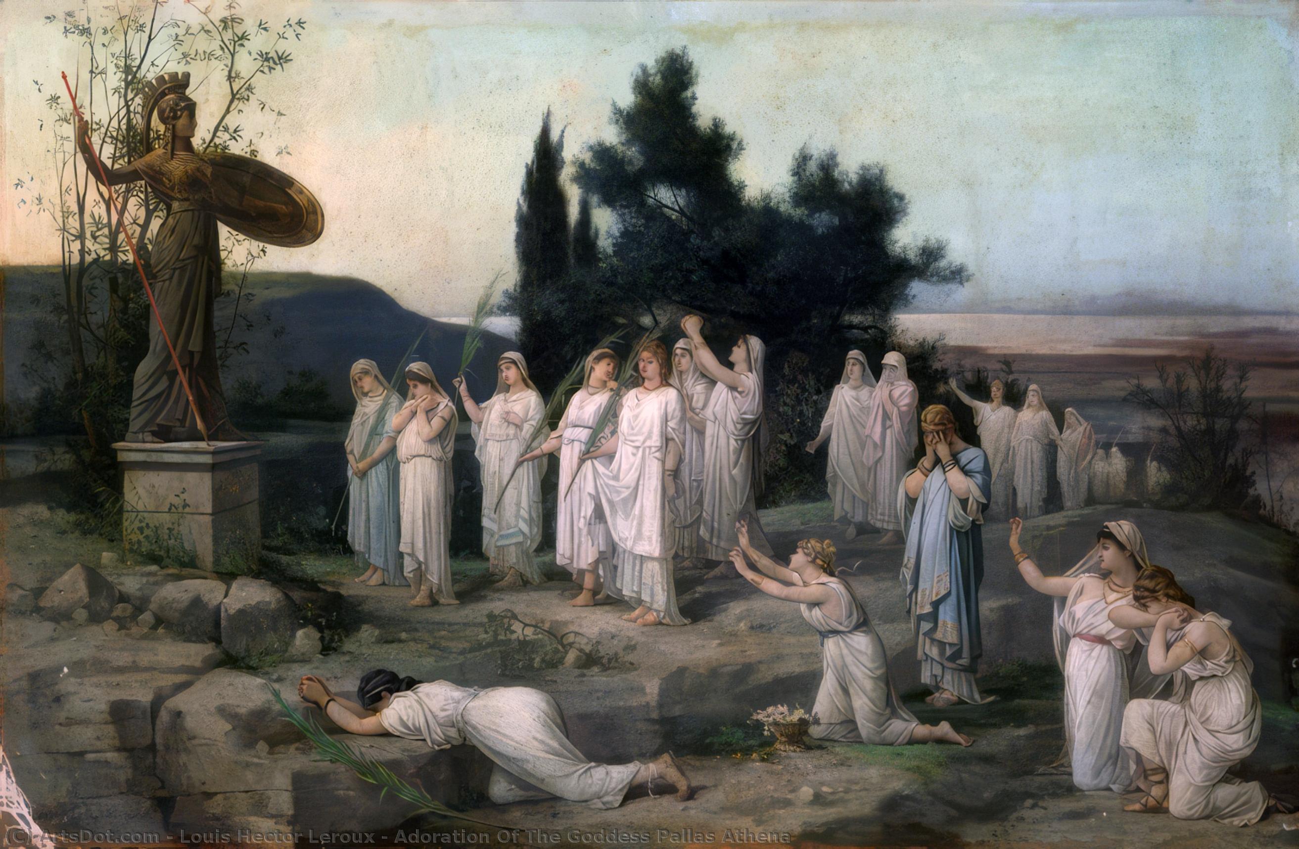Adoration Of The Goddess Pallas Athena — Louis Hector Leroux