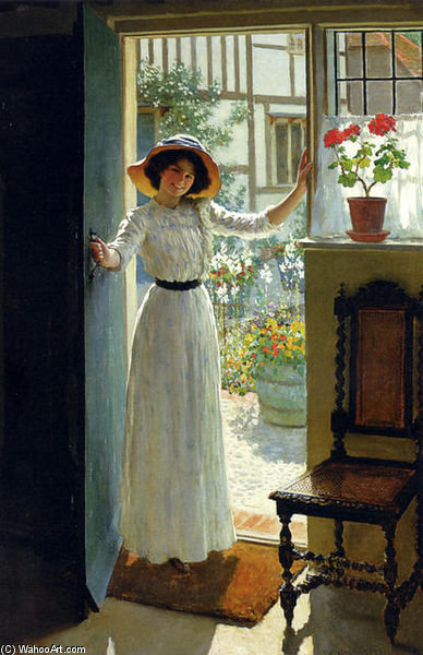 At The Cottage Door — William Henry Margetson