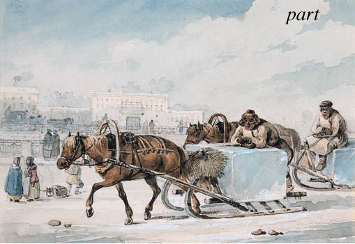 The Ice-haulers; Winter Sledge — Carl Ivanovitch Kollmann