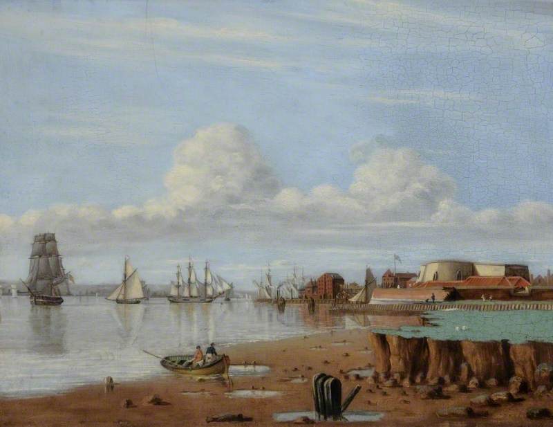 Ships On The Humber And The South Blockhouse, Hull — John Ward