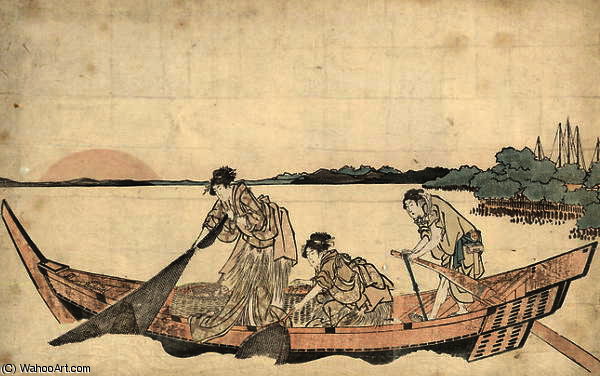 The Fisher Girls — 葛飾北斎 (katsushika Hokusai)