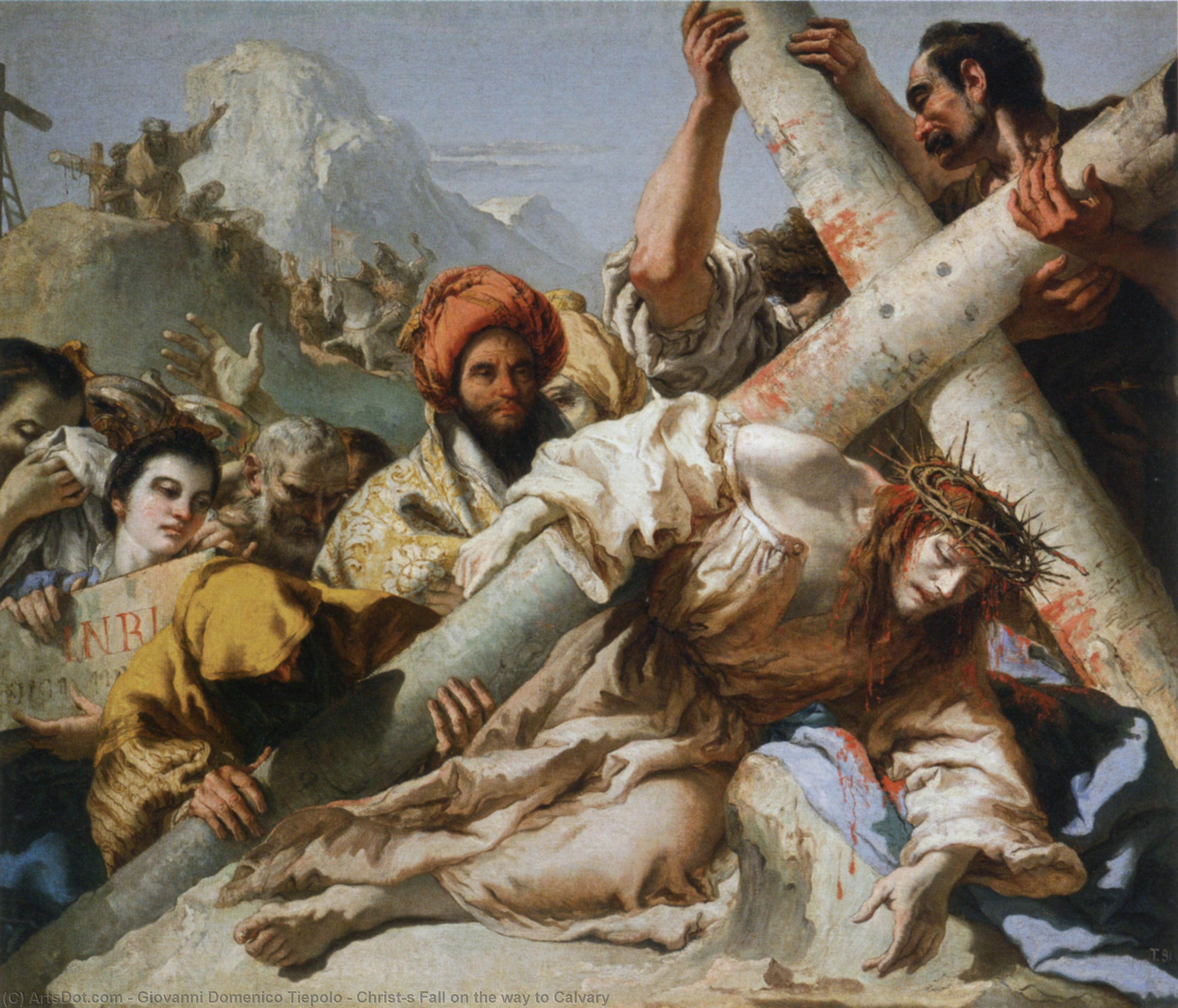 Christ's Fall On The Way To Calvary — Giovanni Domenico Tiepolo