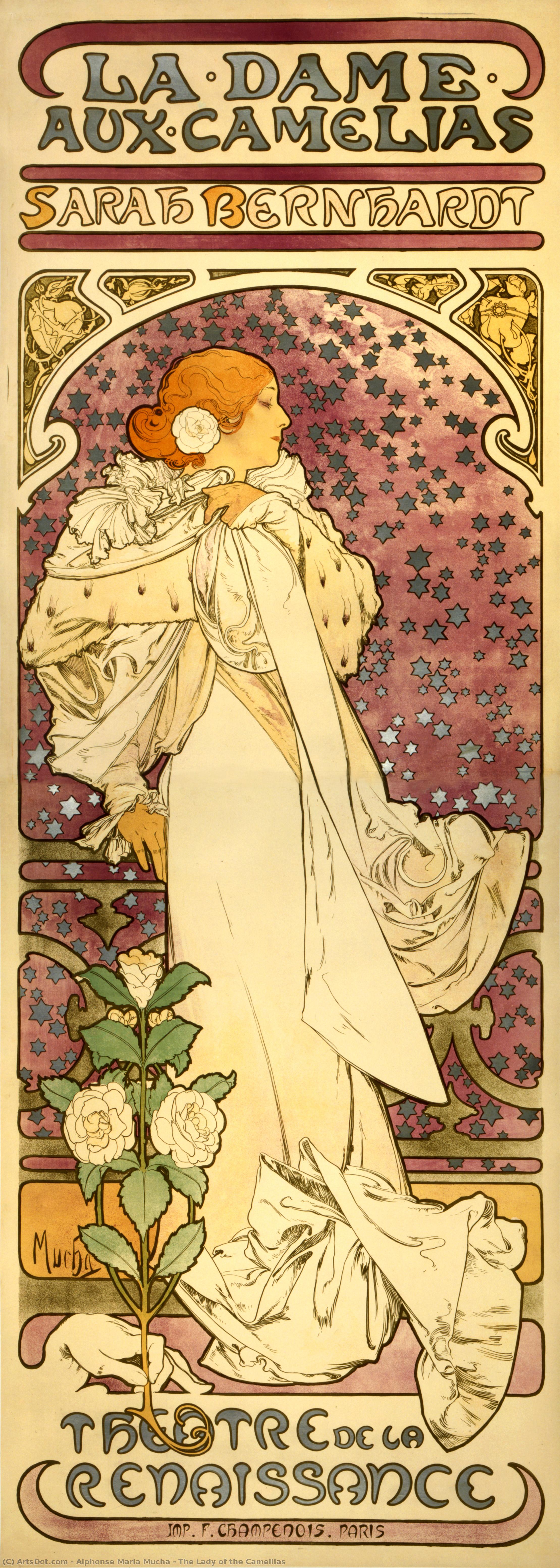The Lady Of The Camellias — アルフォンス・ミュシャ