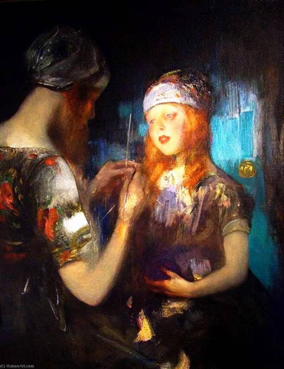 Knitting, Nora Ward And Kitty Shannon — Sir James Jebusa Shannon
