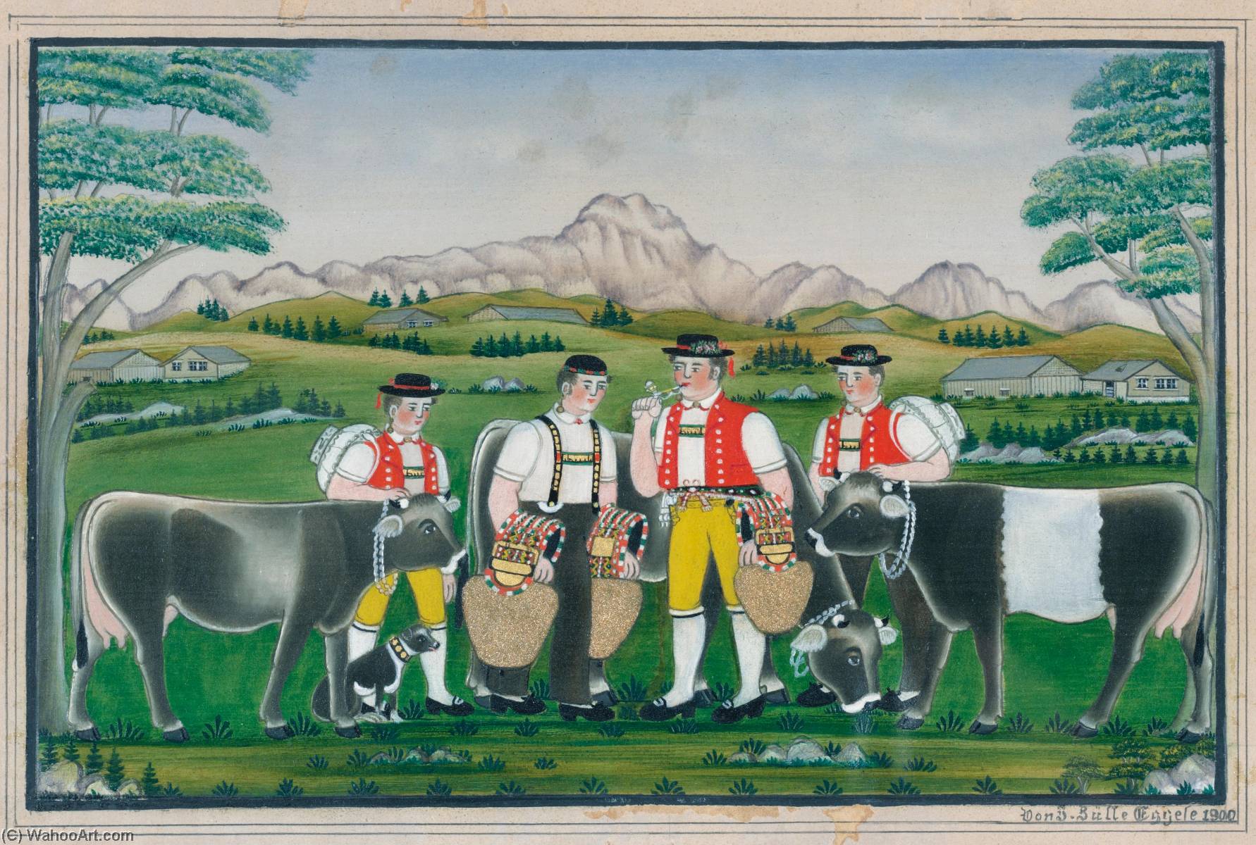 Alpfahrt, 1900 Cattle Lift , 1900 — Johannes Zülle