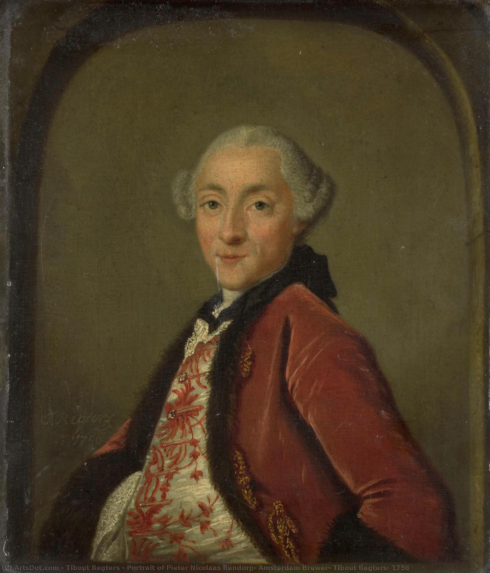 Portrait Of Pieter Nicolaas Rendorp, Amsterdam Brewer, Tibout Regters, 1756 — Tibout Regters