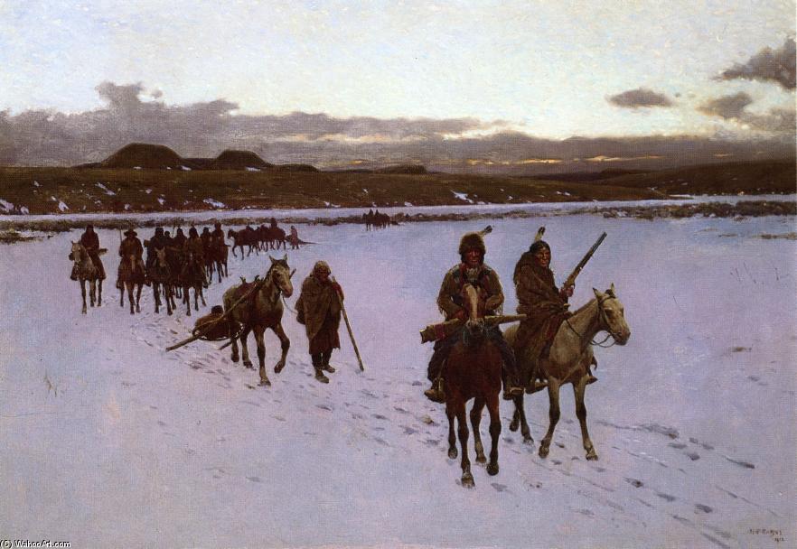 Departure For The Buffalo Hunt — Henry F Farny