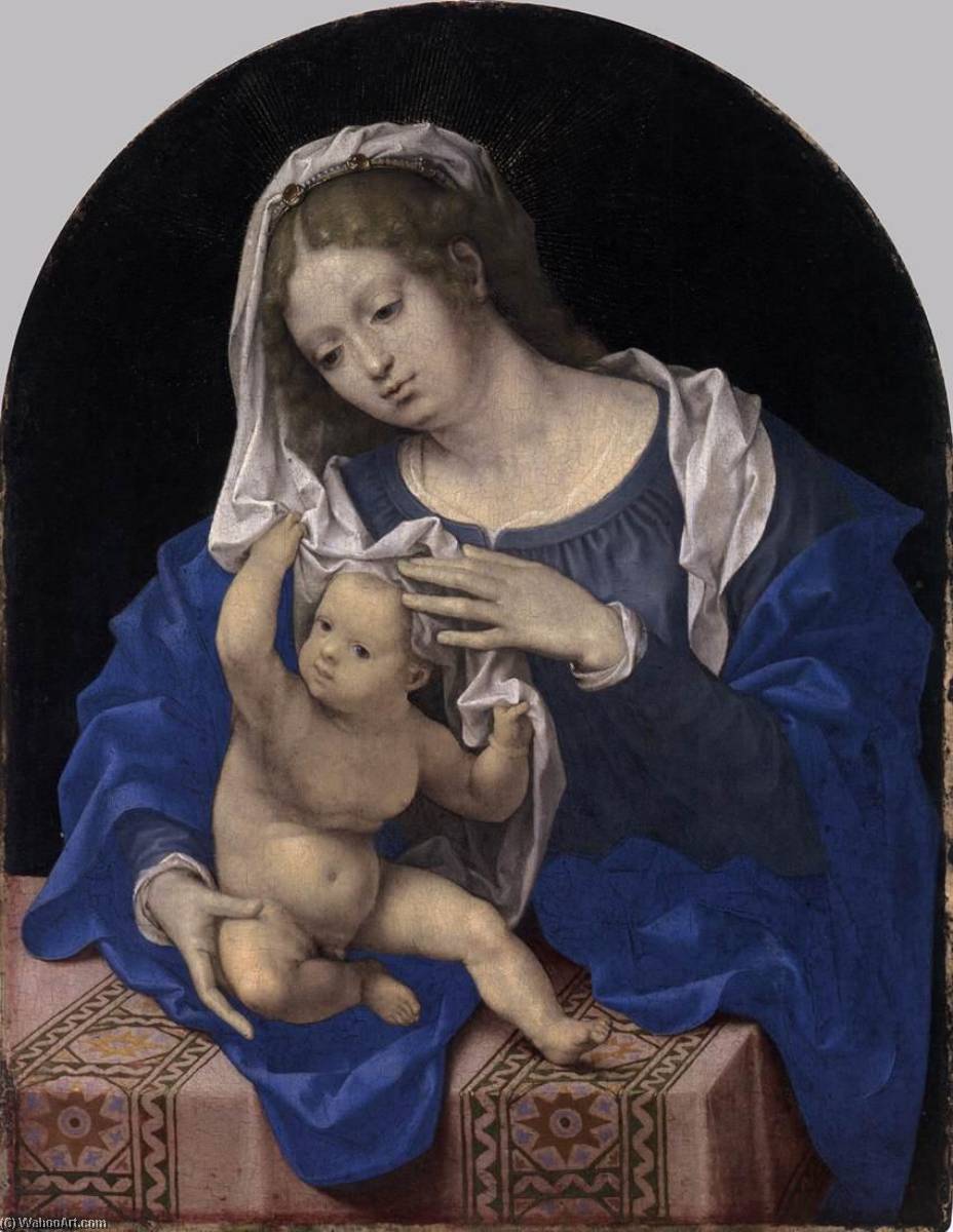 Virgin And Child With The Veil — Jan Gossart
