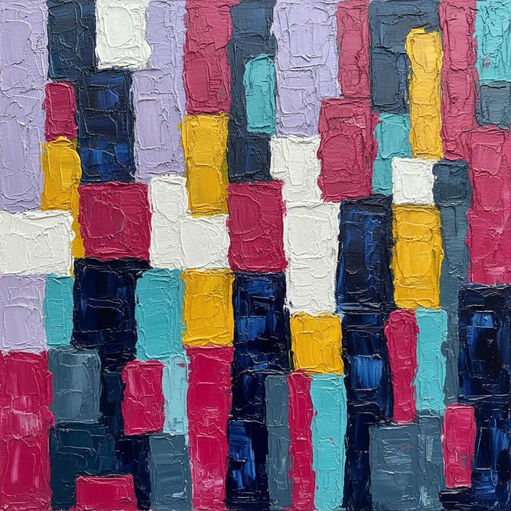 Fragmentierte Rhythmen Im Impasto: Ein Monumentales Mosaik Aus Chromatischer Spannung Und Textur — Christian Noiret