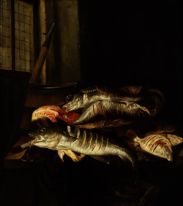 Interior With Still Life Of Fish — Abraham Hendricksz. Van Beyeren