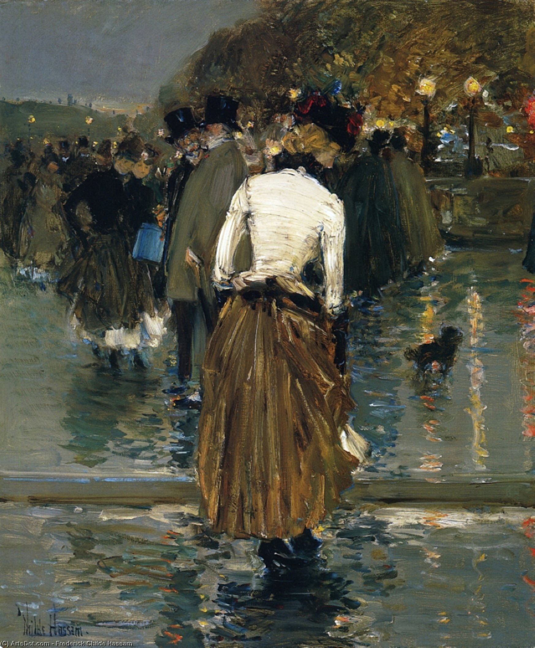 Promenade At Sunset, Paris — Frederick Childe Hassam