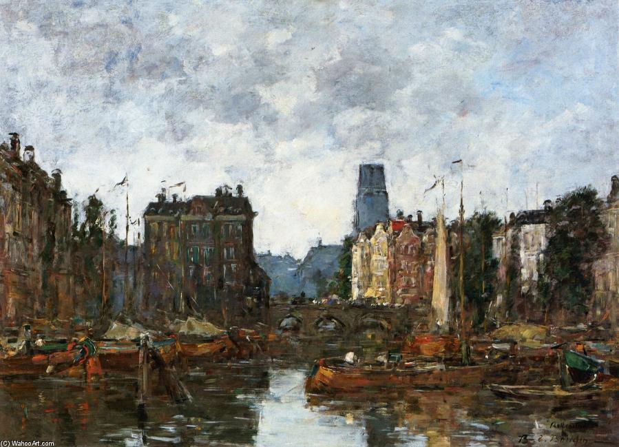 Rotterdam, The Pont De La Bourse — Eugène Louis Boudin