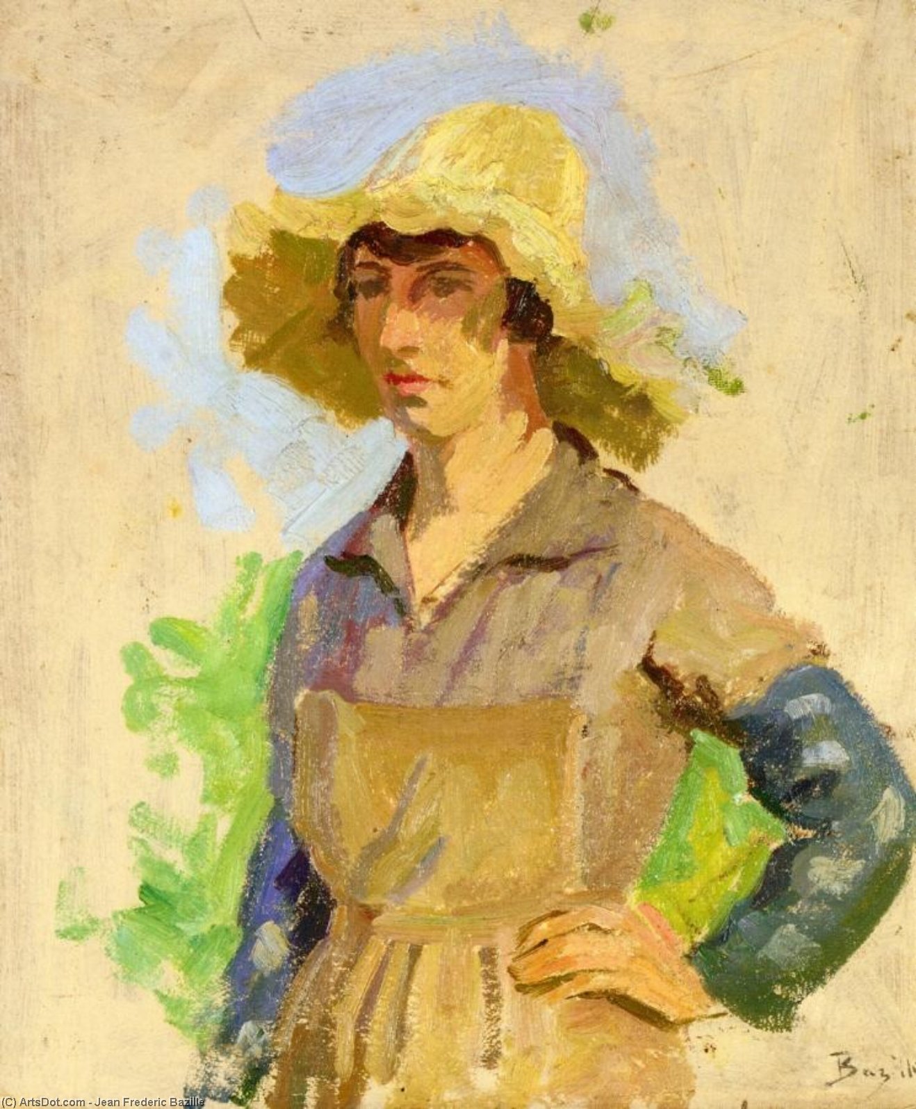 Grape Picker In A Yellow Hat — ジャン＝フレデリック・バジール