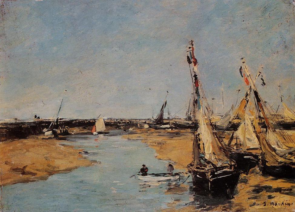 Trouville, The Jettys At Low Tide — Eugène Louis Boudin
