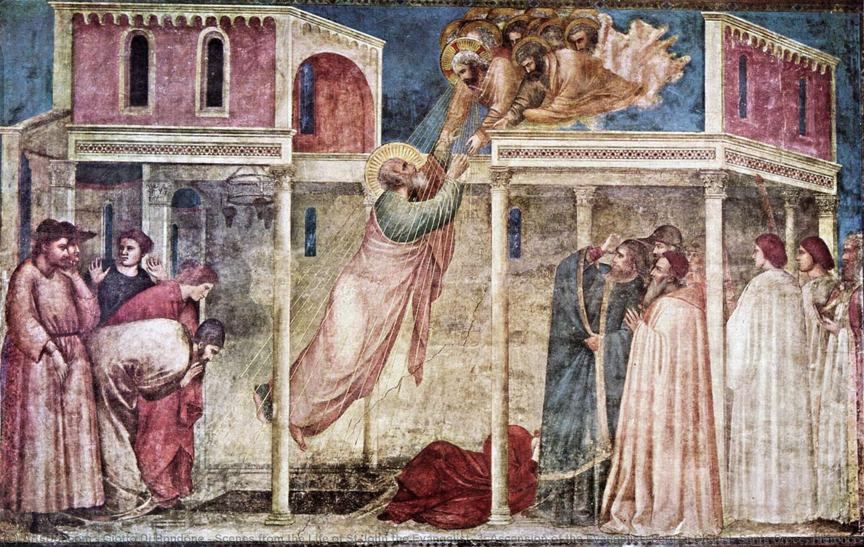 Szene Aus Dem Leben Des Johannes Evangelisten: 3. Aufstieg Des Apostels — Giotto Di Bondone