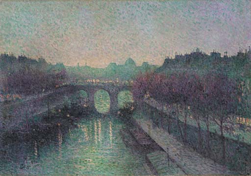 The Pont-neuf. The Seine. Small Arm — Maximilien Luce