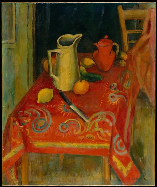 The Red Tablecloth — Samuel Halpert