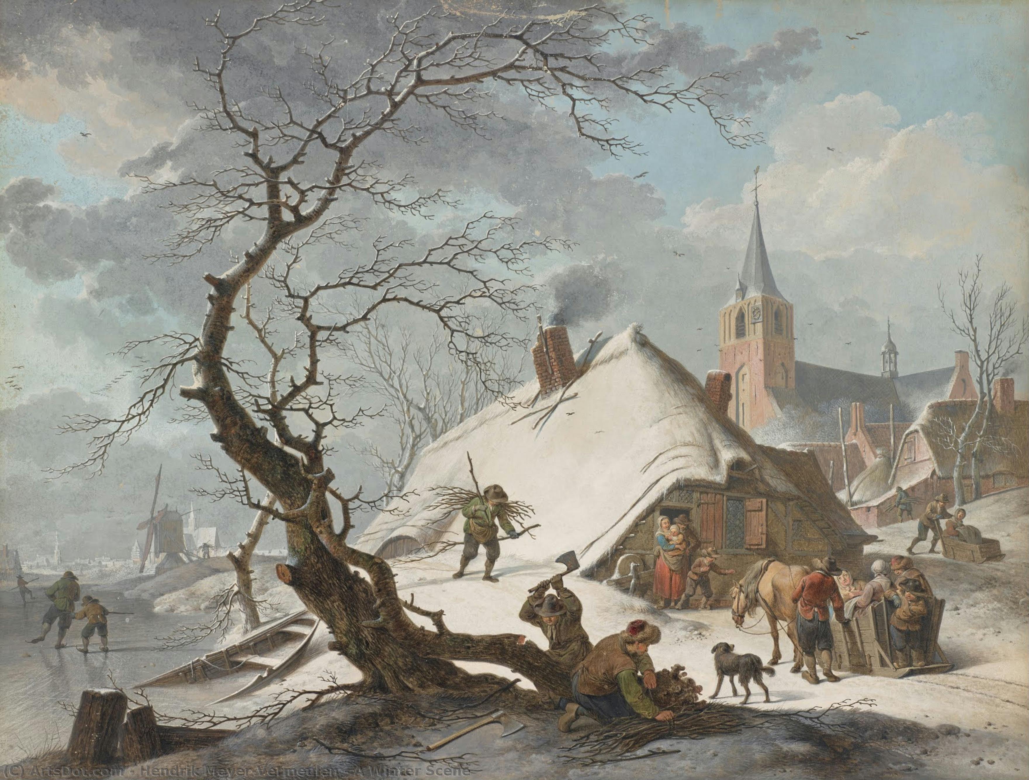 A Winter Scene — Hendrik Meyer-vermeulen