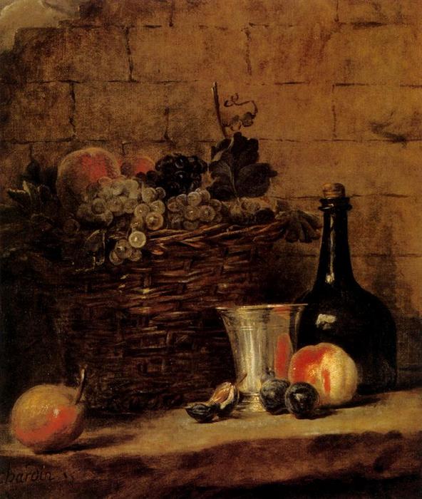 Panier De Raisins Blancs Et Noirs — Jean-baptiste-siméon Chardin