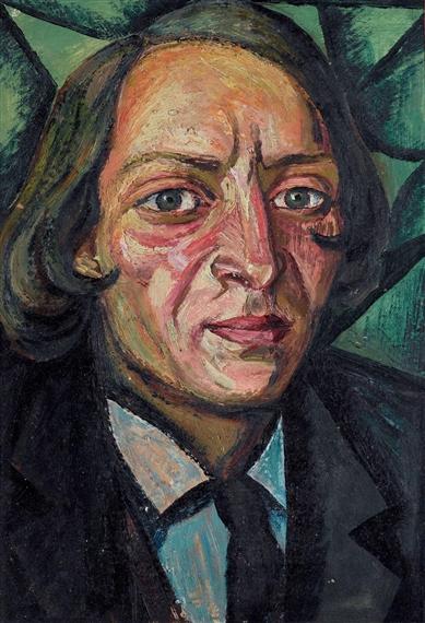 Portrait Of The Poet Venedict Mart — David Davidovich Burliuk
