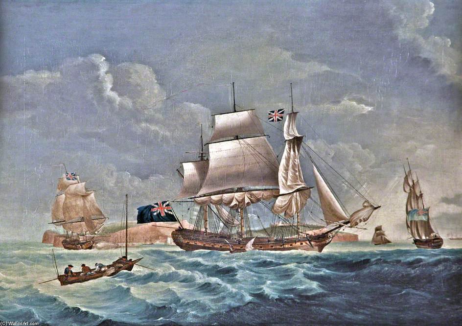 East Indiaman Taking A Pilot Off Dover, Kent — Robert Dodd