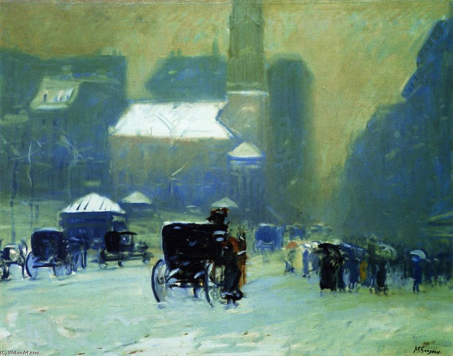 Snowy Day, Park Street Church, Boston — Arthur Clifton Goodwin