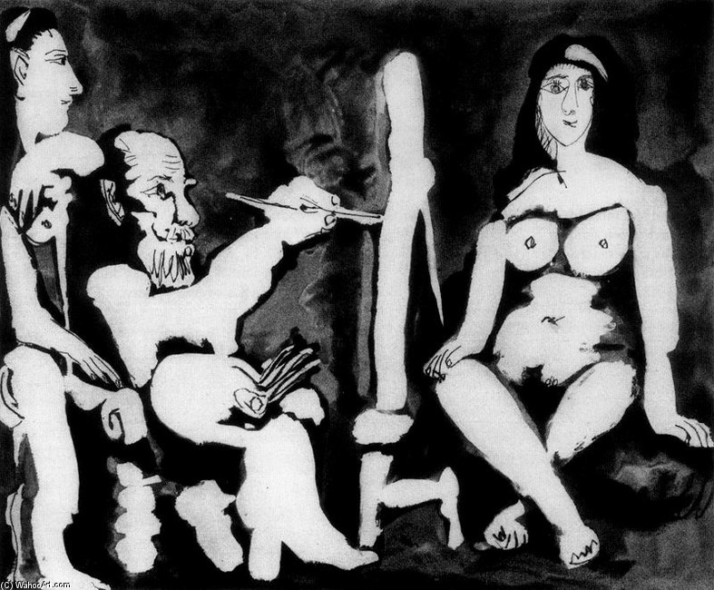 The Painter And His Model 9 — Пабло Пикассо