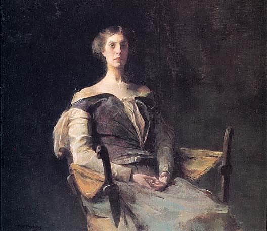 Portrait Of A Girl, (painting) — Thomas Wilmer Dewing
