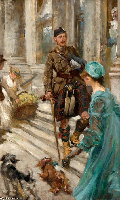 Wounded Officer Of The Cameron Highlanders — Edgar Bundy