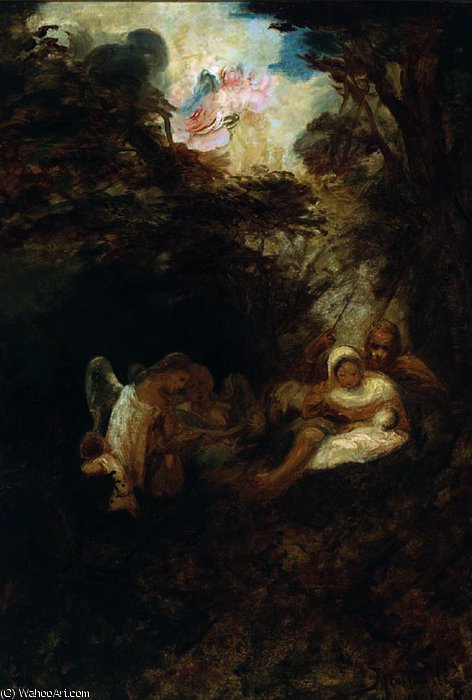 Rest On The Flight Into Egypt — Adolphe Joseph Thomas Monticelli
